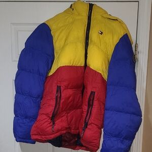 Tommy Hilfiger Red, Yellow and Blue Puffer Jacket
